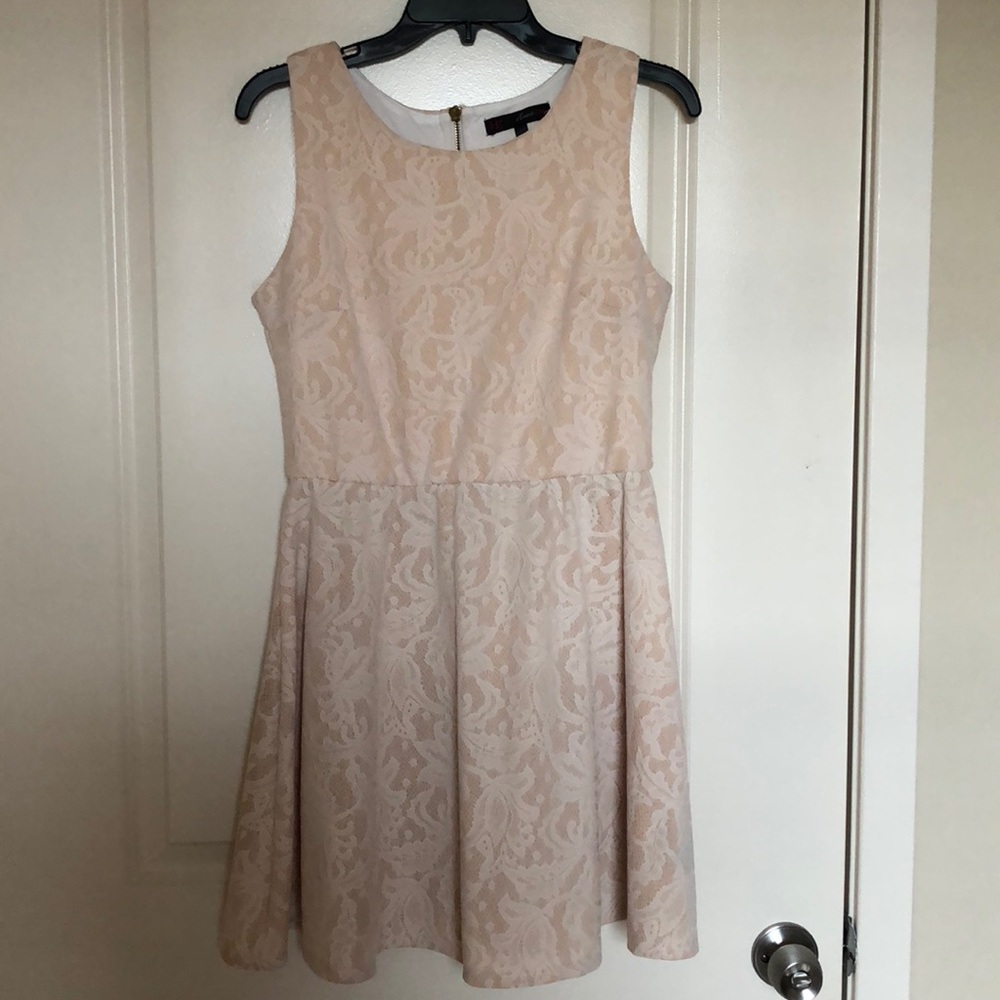 Lace printed dress